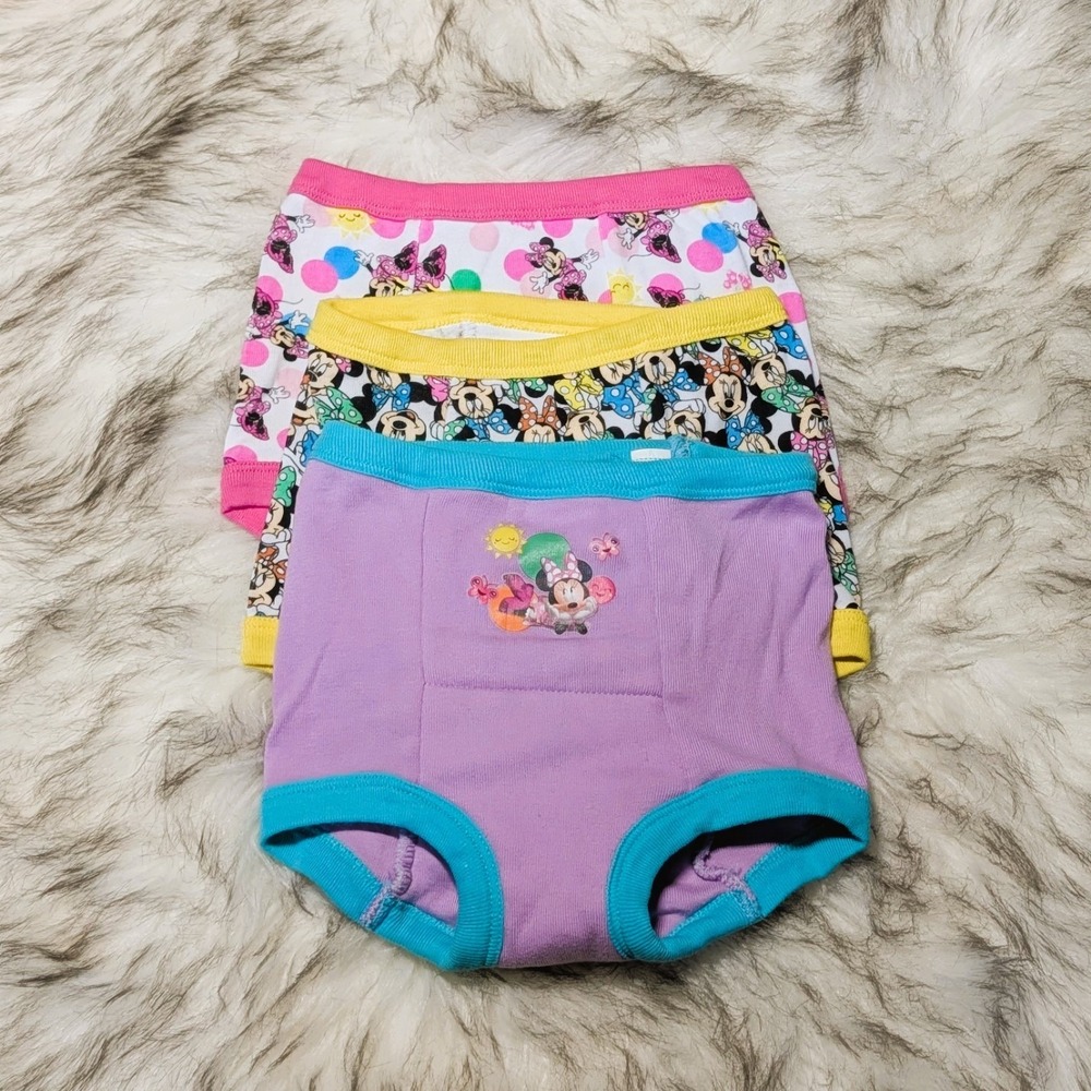 Disney Minnie Mouse Toddler Girls' Training Pants (3) Size 3T